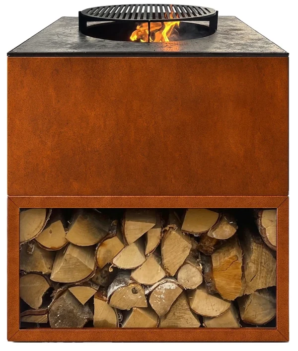 Tommre Block Grill Corten hög Grillar & Pizzaugnar frilagd